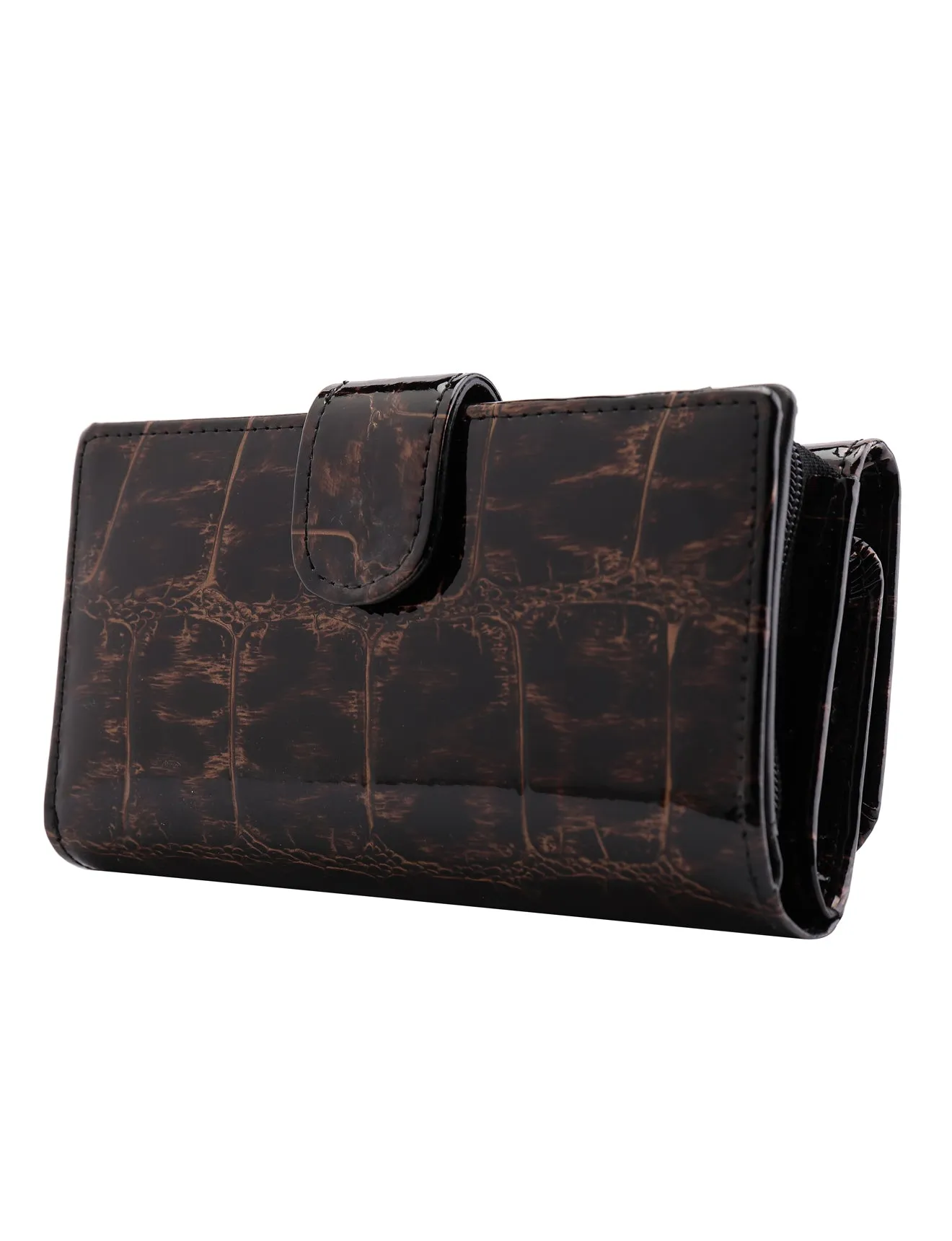 LEOPARD MED LEATHER RFID WALLET- WH702