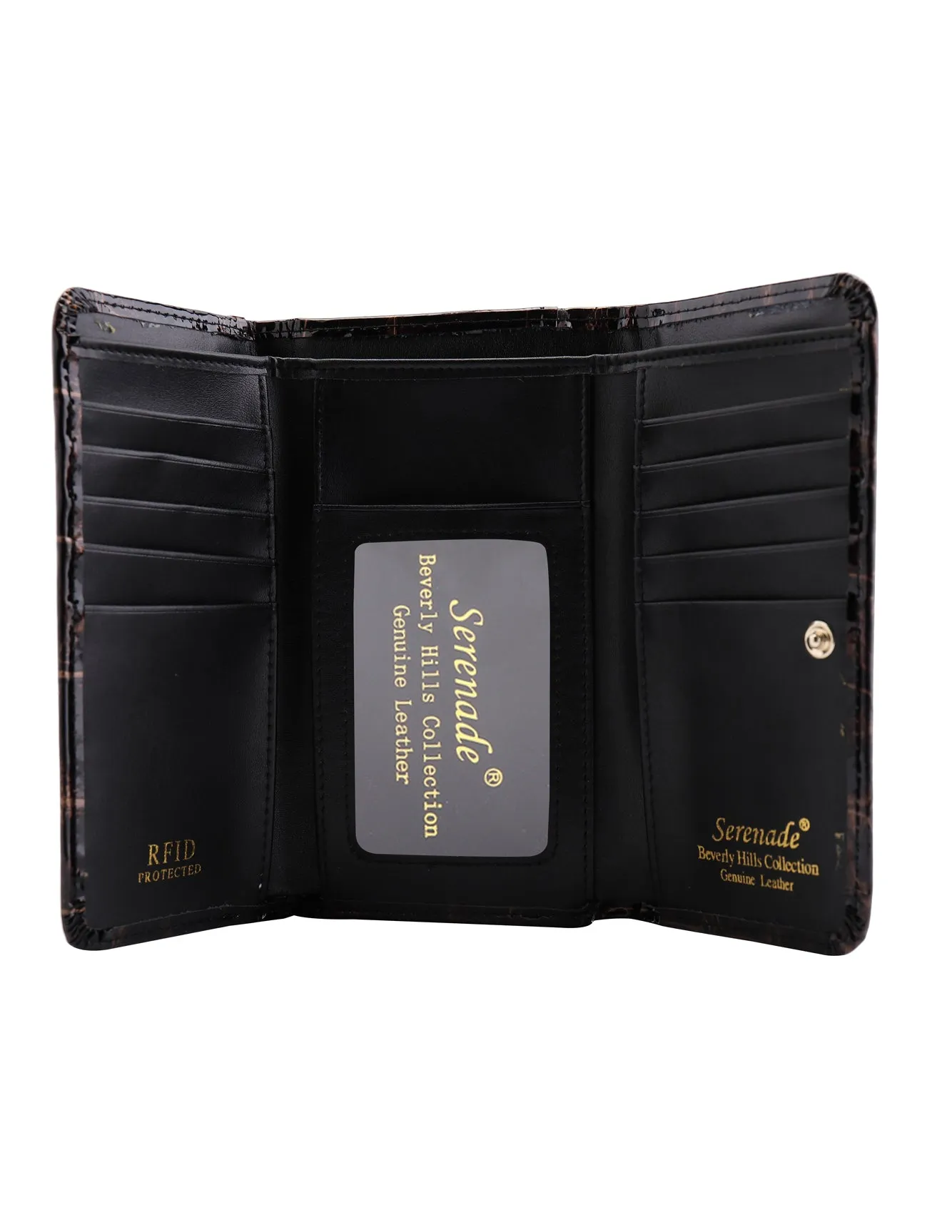 LEOPARD MED LEATHER RFID WALLET- WH702