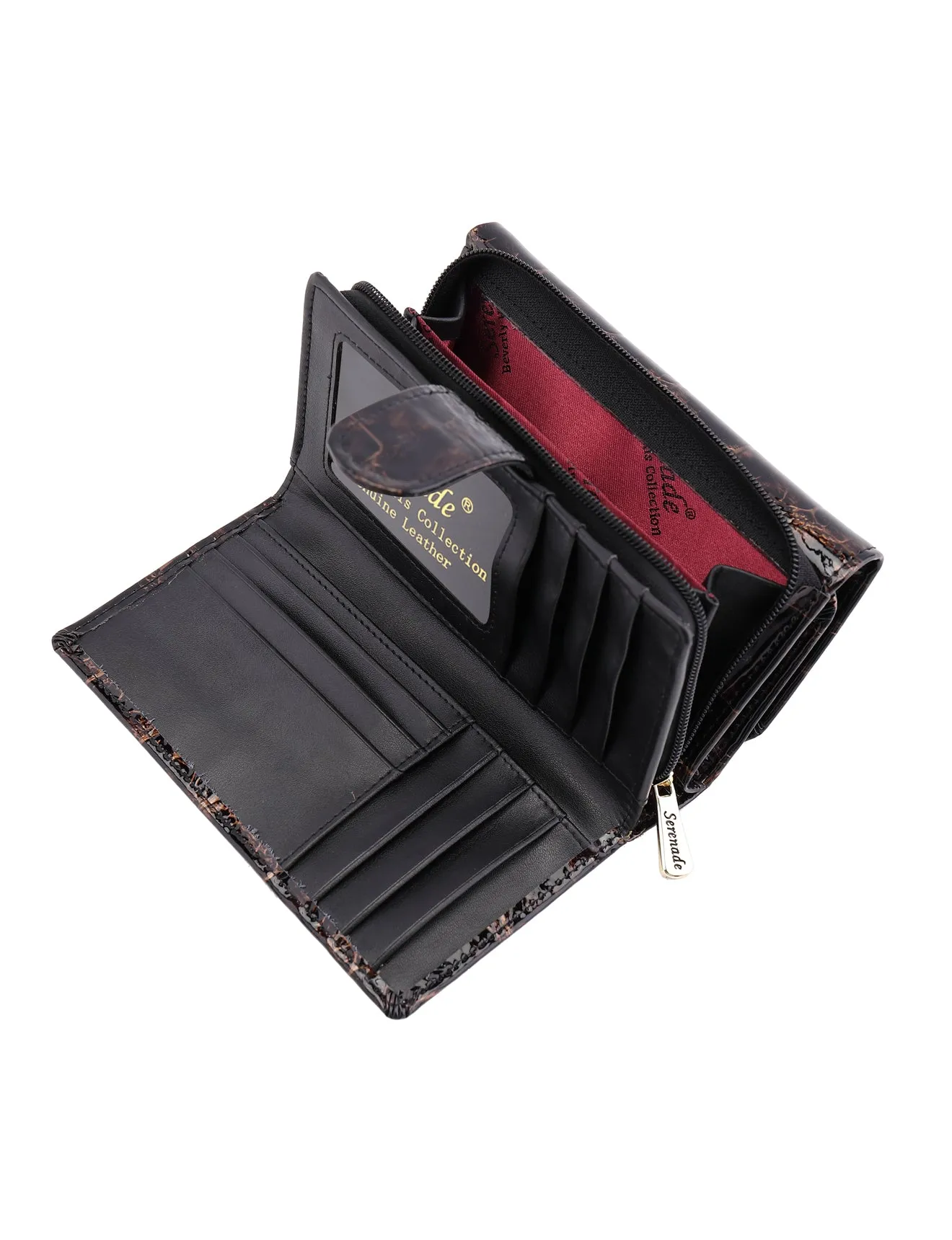 LEOPARD MED LEATHER RFID WALLET- WH702
