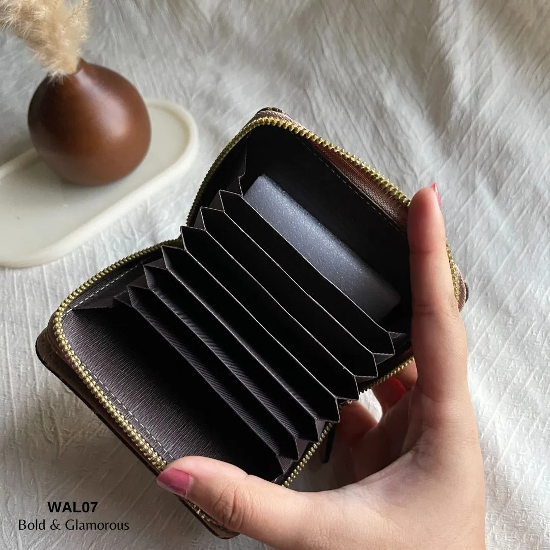 Letter Short Wallet | WAL07 | Black Beige
