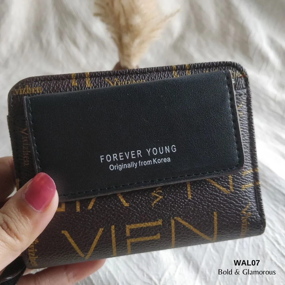 Letter Short Wallet | WAL07 | Black Brown