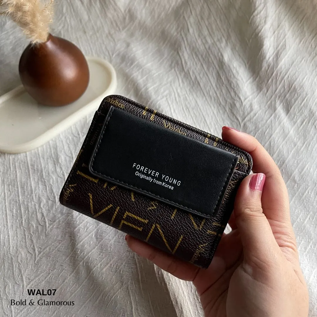 Letter Short Wallet | WAL07 | Black Brown
