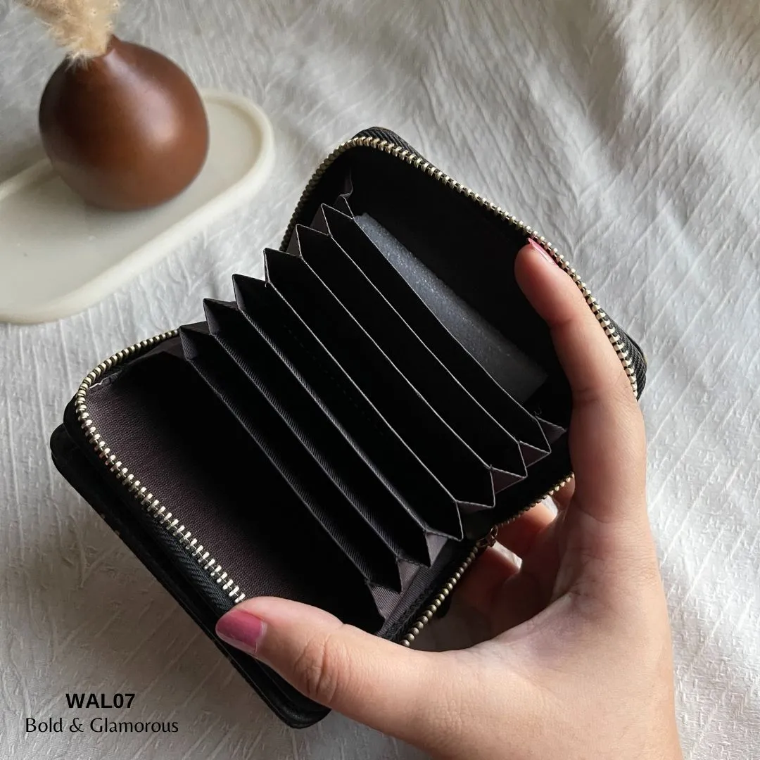Letter Short Wallet | WAL07 | Black Brown