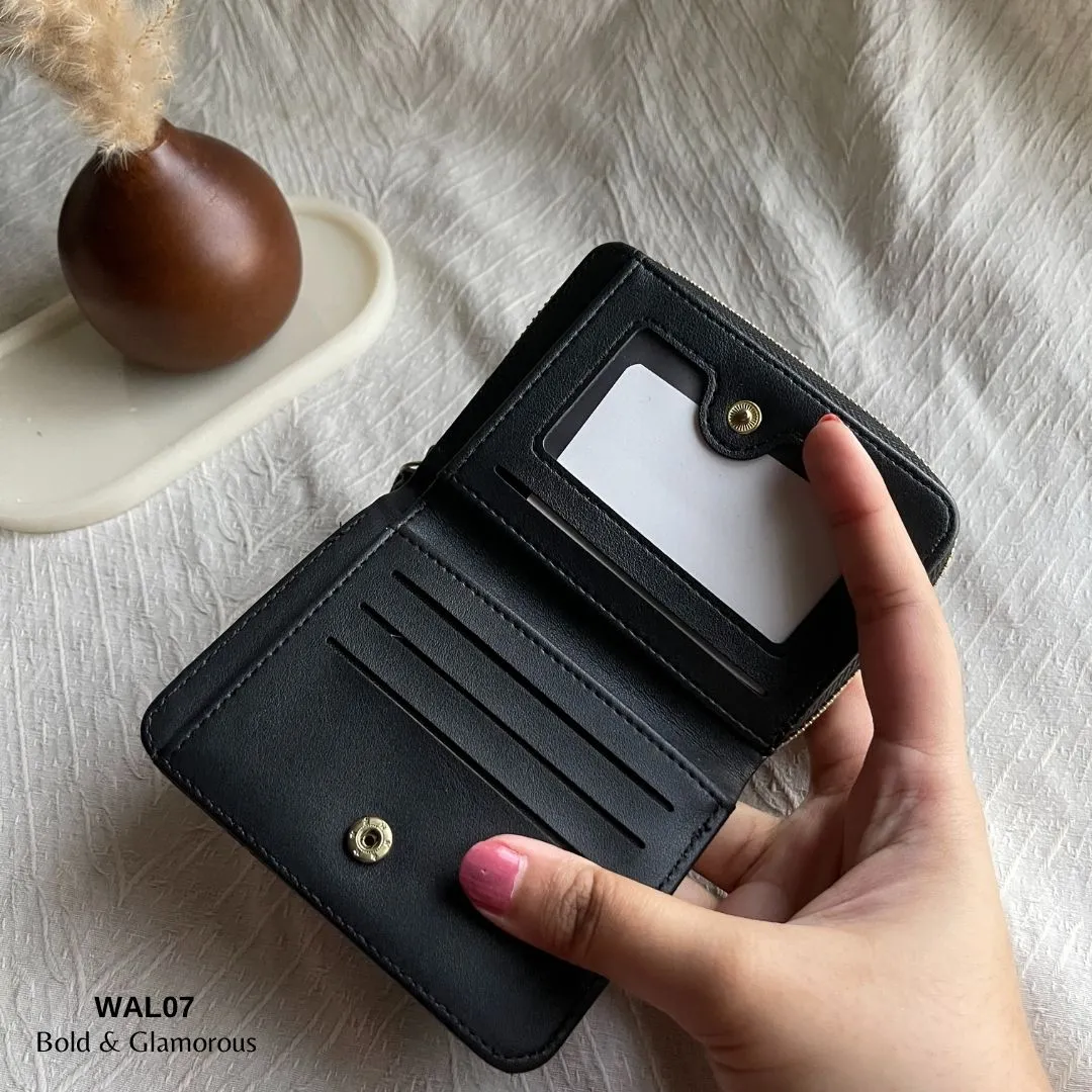 Letter Short Wallet | WAL07 | Black Brown