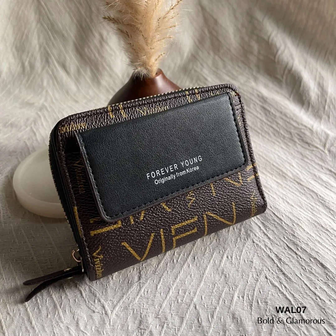 Letter Short Wallet | WAL07 | Black Brown
