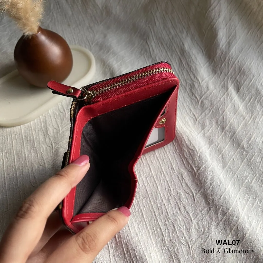 Letter Short Wallet | WAL07 | Red Brown