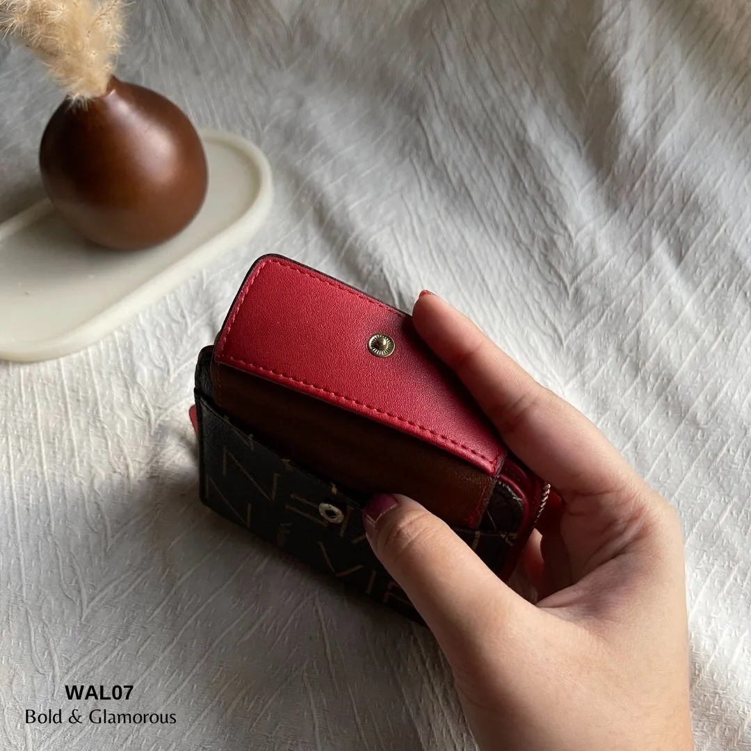 Letter Short Wallet | WAL07 | Red Brown