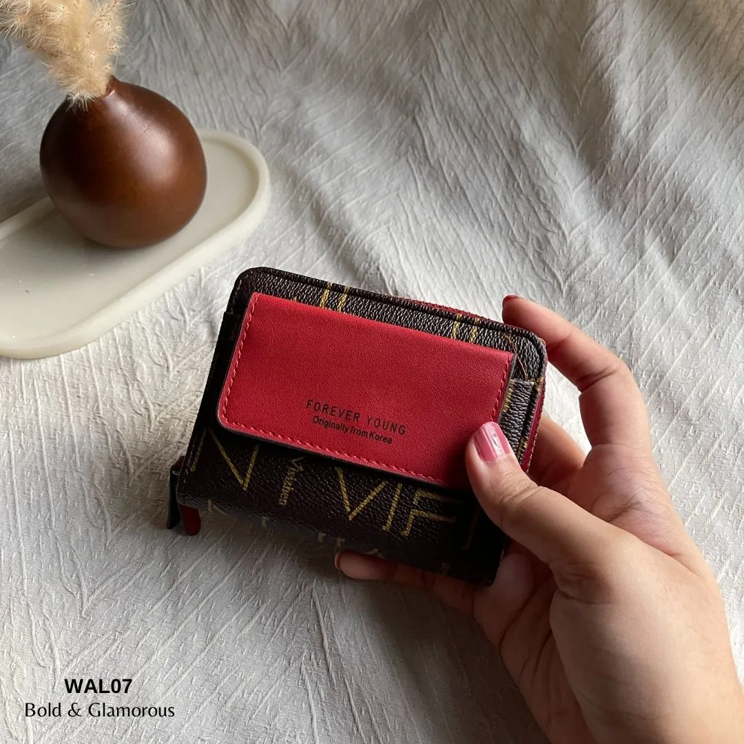 Letter Short Wallet | WAL07 | Red Brown