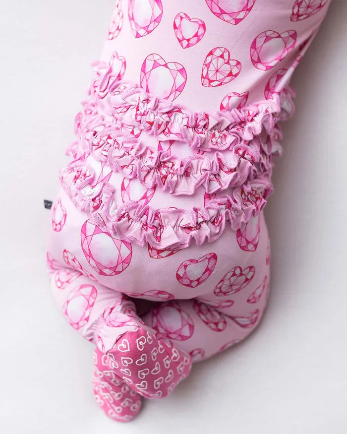 Lev Baby Jade Ruffled Zippered Footie