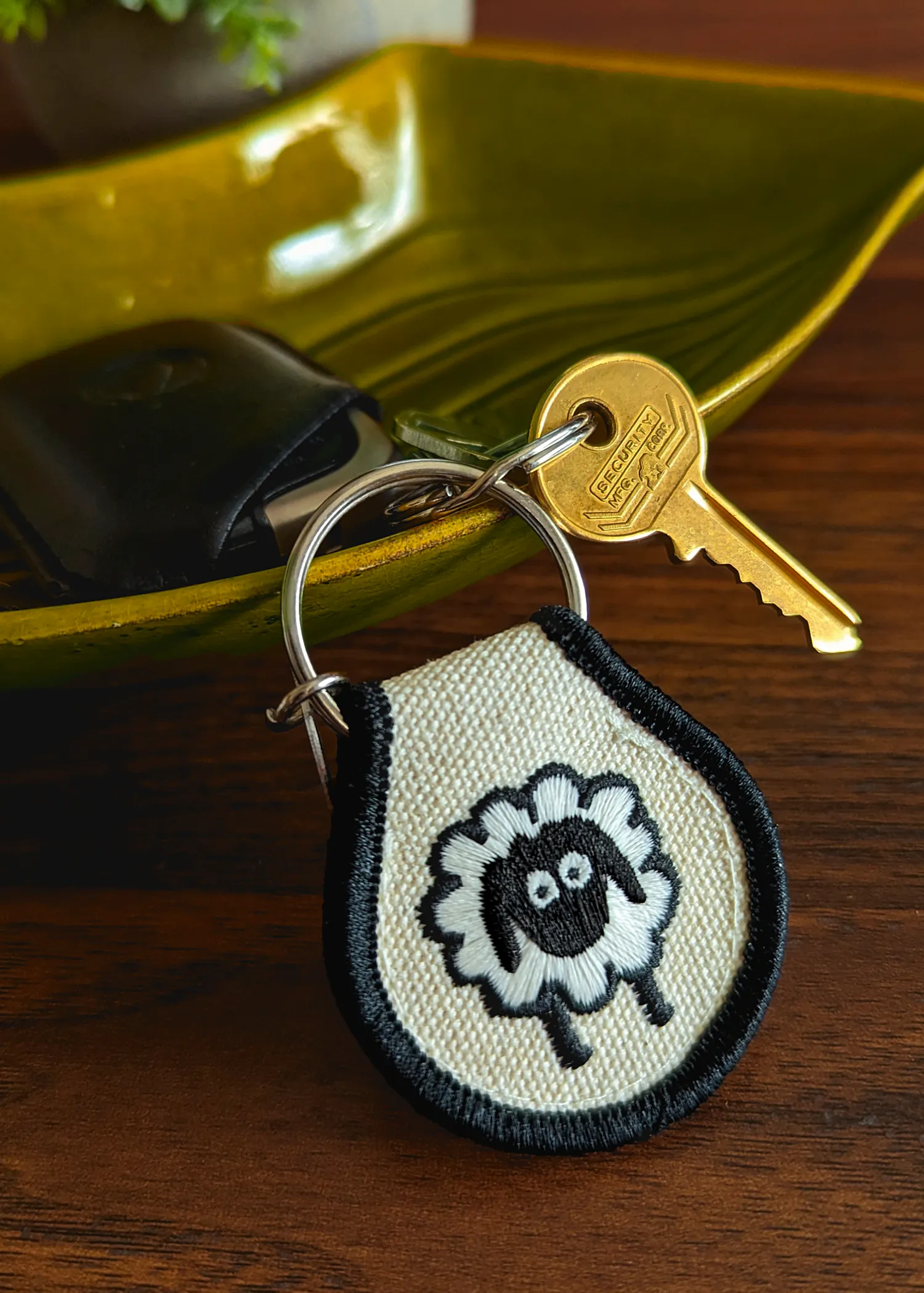 Lil Bo Sheep Embroidered Patch Keychain