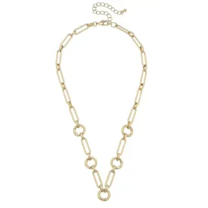 Lilah Multi-Charm Collector Necklace Base in Shiny Gold