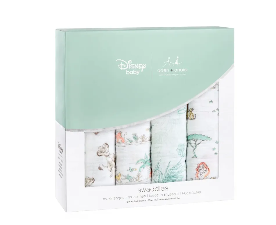 Lion King Muslin Swaddles 4-Pack