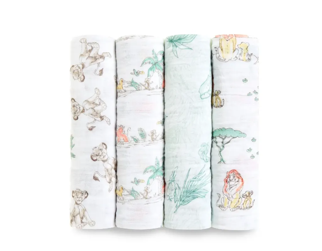 Lion King Muslin Swaddles 4-Pack