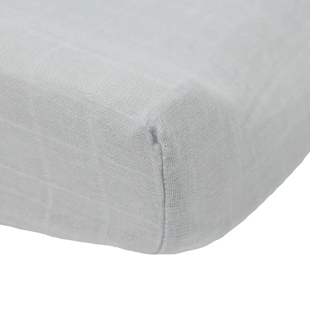 Little Unicorn Organic Cotton Muslin Changing Pad Cover (White Sage)