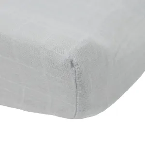 Little Unicorn Organic Cotton Muslin Changing Pad Cover (White Sage)