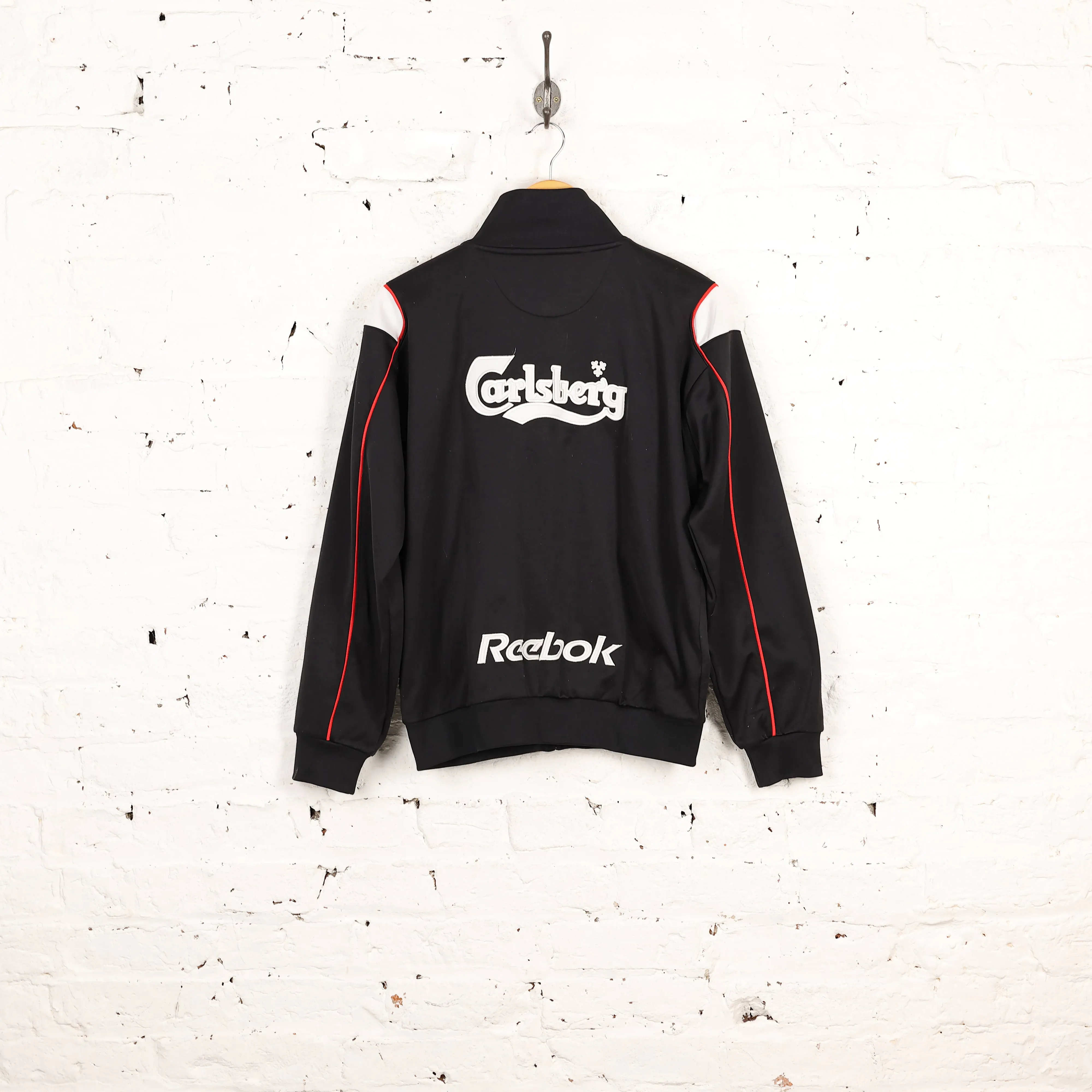 Liverpool 2005 Reebok Football Tracksuit Top Jacket - Black - S