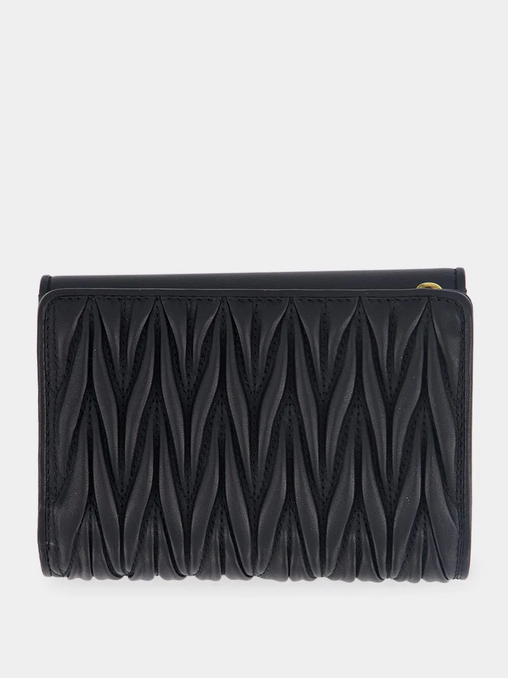 Logo-Lettering Matelassé Wallet