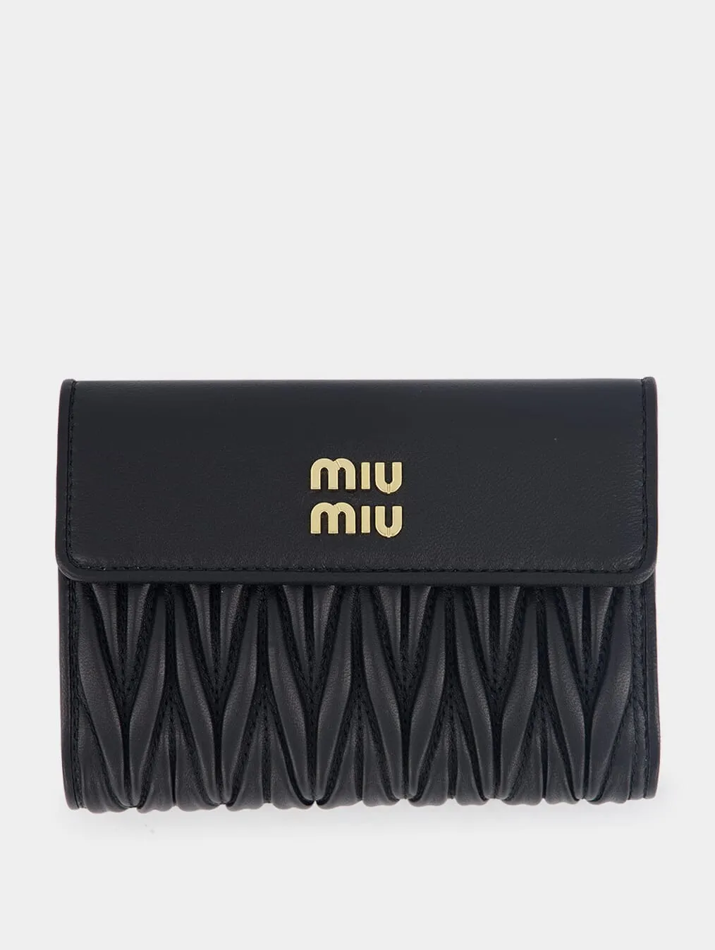 Logo-Lettering Matelassé Wallet