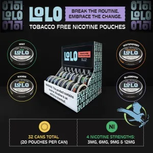 LoLo Nicotine Pouches 20 Pouches Per Can