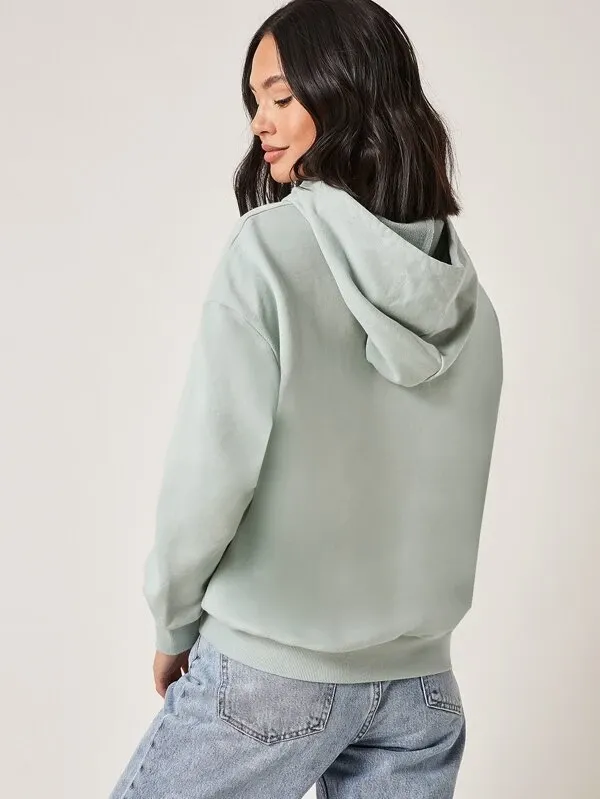 Lotus Leaf Drawstring Hoodie