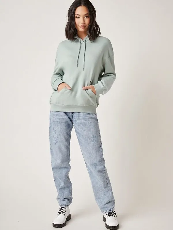 Lotus Leaf Drawstring Hoodie