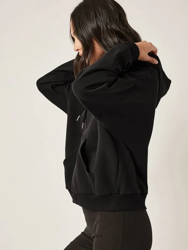 Lotus Leaf Drawstring Hoodie
