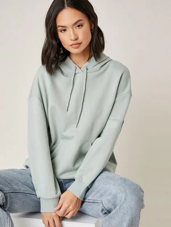 Lotus Leaf Drawstring Hoodie