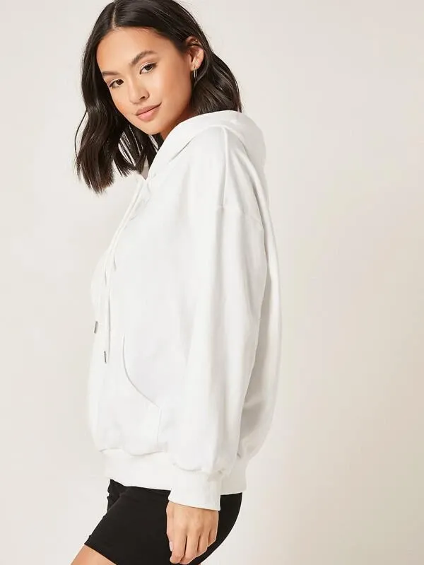 Lotus Leaf Drawstring Hoodie