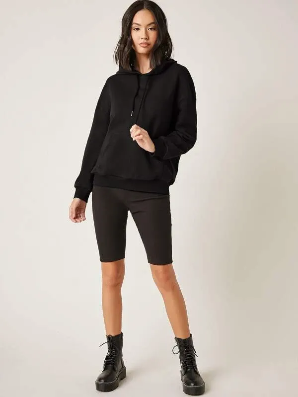 Lotus Leaf Drawstring Hoodie