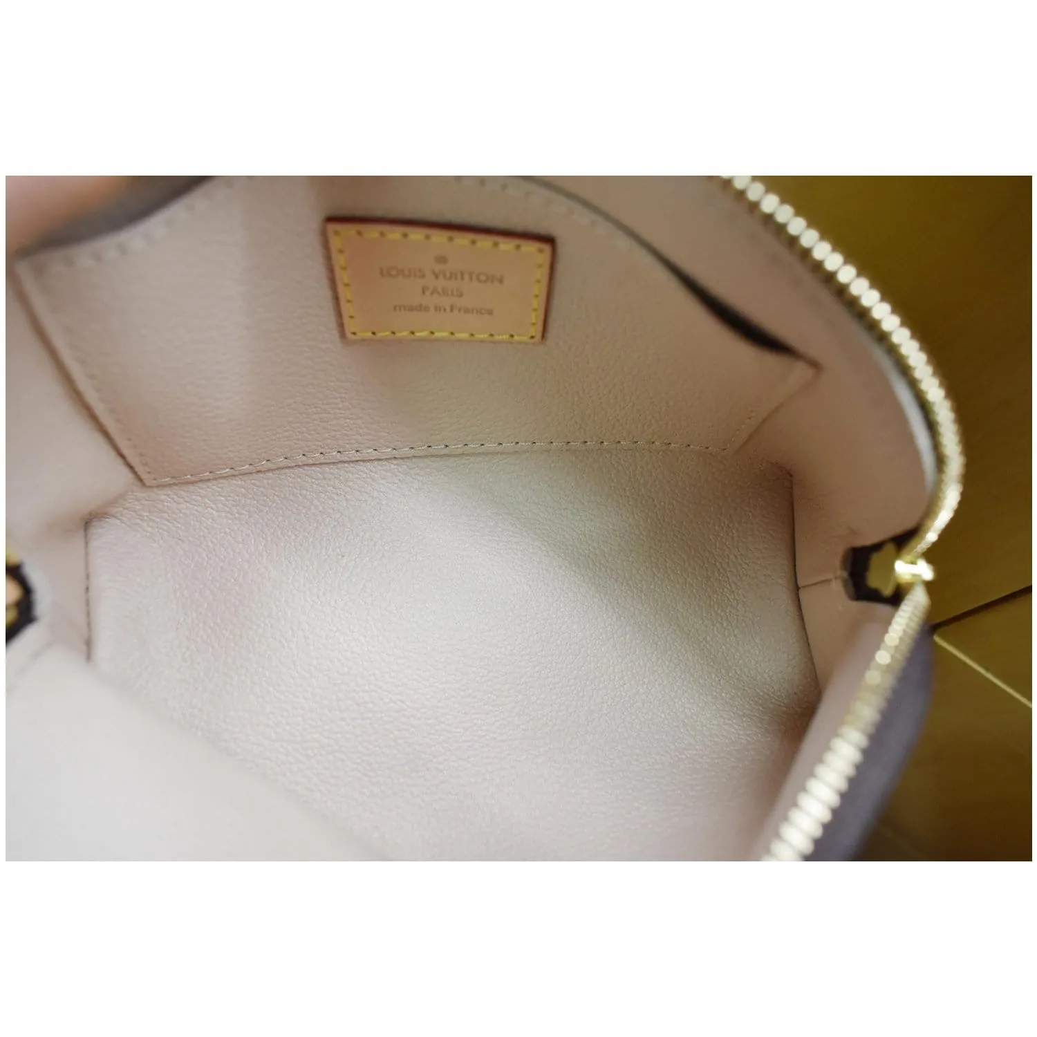 LOUIS VUITTON Monogram Canvas Cosmetic Pouch Brown