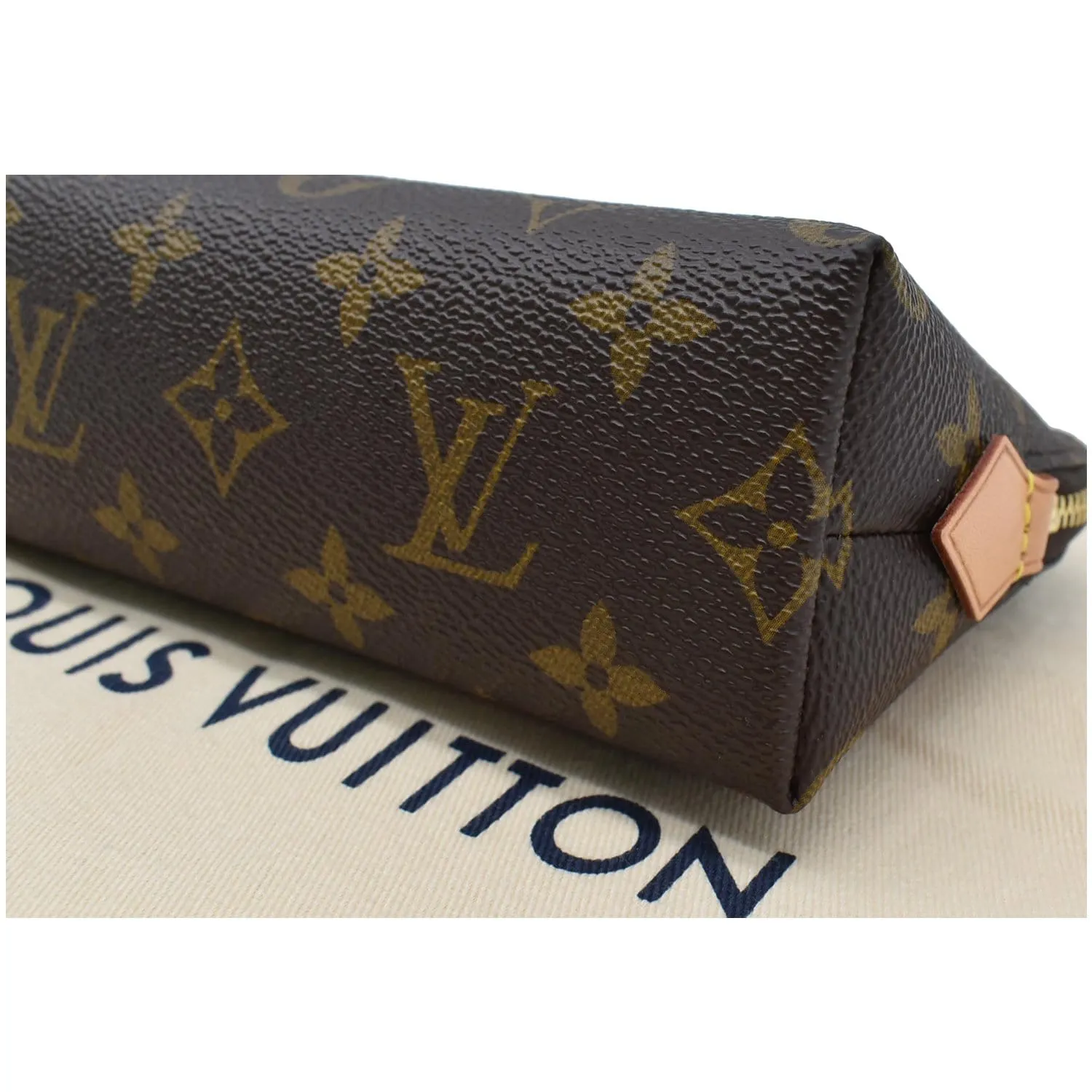 LOUIS VUITTON Monogram Canvas Cosmetic Pouch Brown
