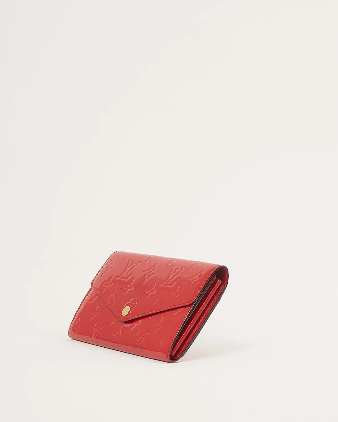 Louis Vuitton Red Vernis Monogram Sarah Wallet