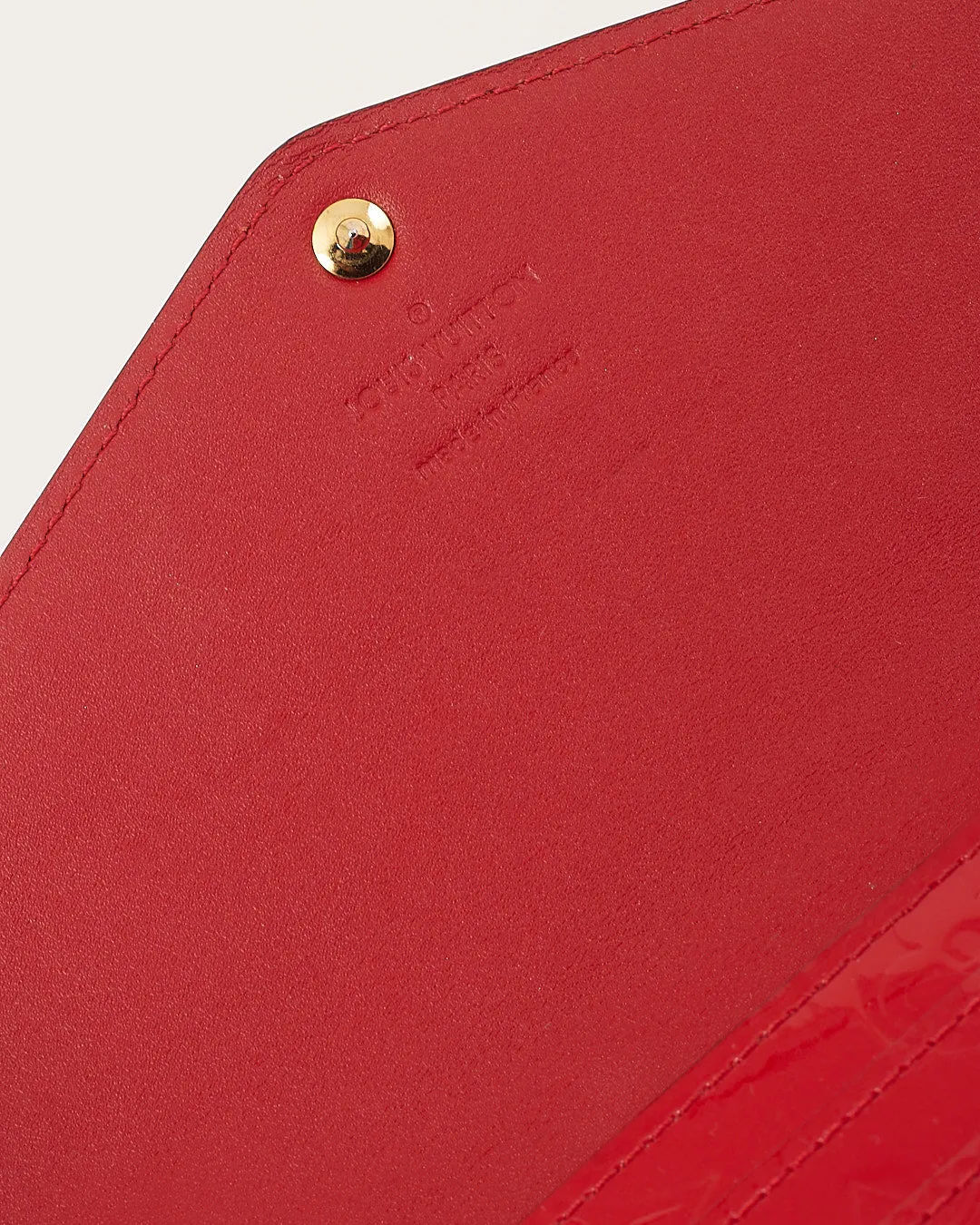 Louis Vuitton Red Vernis Monogram Sarah Wallet