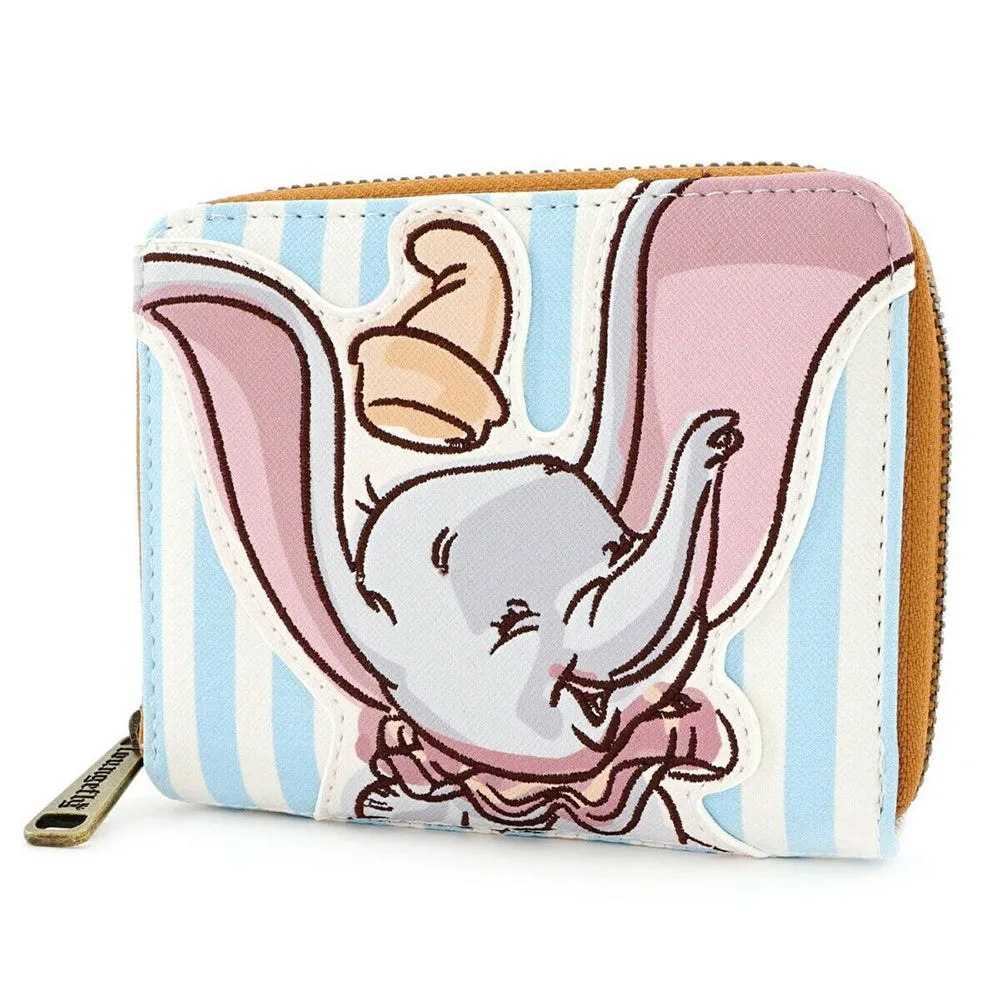 Loungefly Disney Dumbo Striped Zip Around Wallet