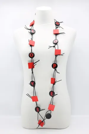 LOVE & HOPE Chain Leatherette Necklace