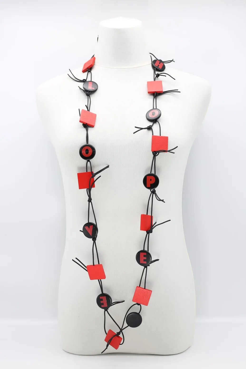 LOVE & HOPE Chain Leatherette Necklace