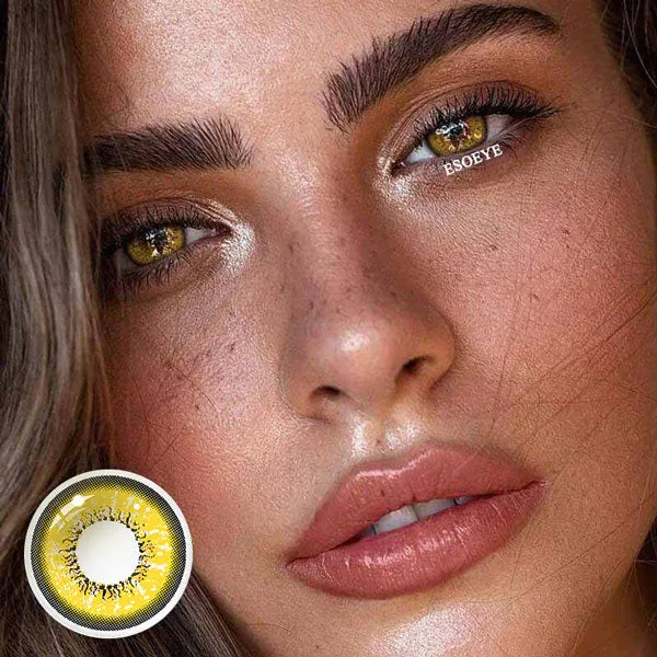 Love Words Bella Yellow Colored Contact Lenses Yearly