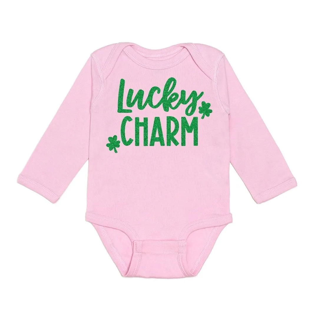 Lucky Charm L/S Pink Bodysuit