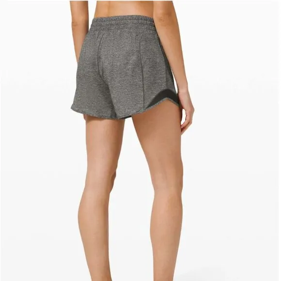 Lululemon Hotty Hot Short *High-Rise Long 4&quot; Heather Lux Multi Black