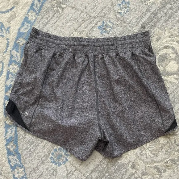 Lululemon Hotty Hot Short *High-Rise Long 4&quot; Heather Lux Multi Black