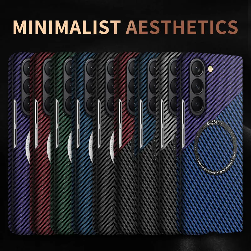 Luxurious Carbon Fiber Shockproof Galaxy Z Fold Phone Case