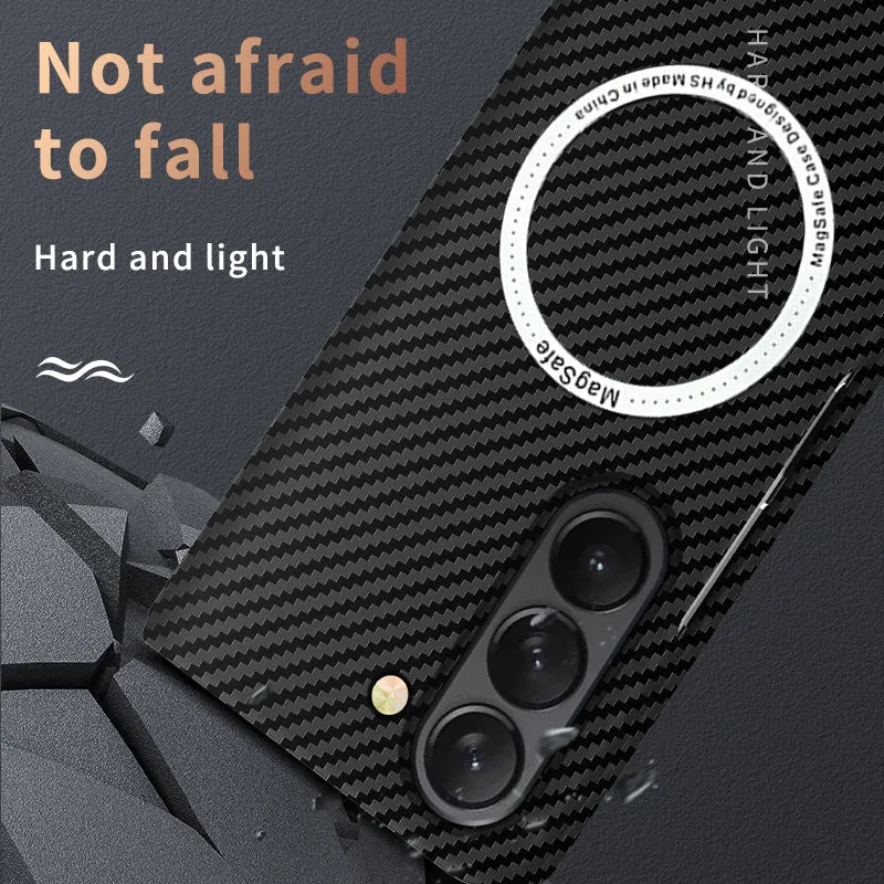 Luxurious Carbon Fiber Shockproof Galaxy Z Fold Phone Case