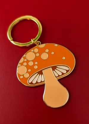 Magic Mushroom Enamel Keychain