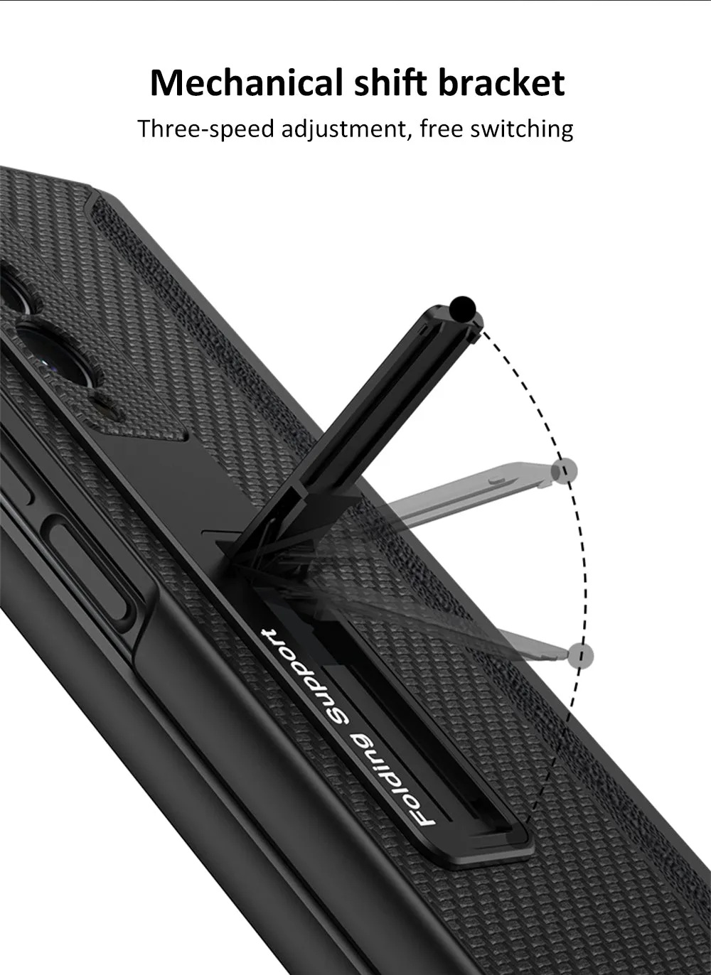 Magnetic Leather Screen Glass All-included Cover For Samsung Galaxy Z Fold 3 Pen Case Holder Phone Case For Galaxy Z Fold3