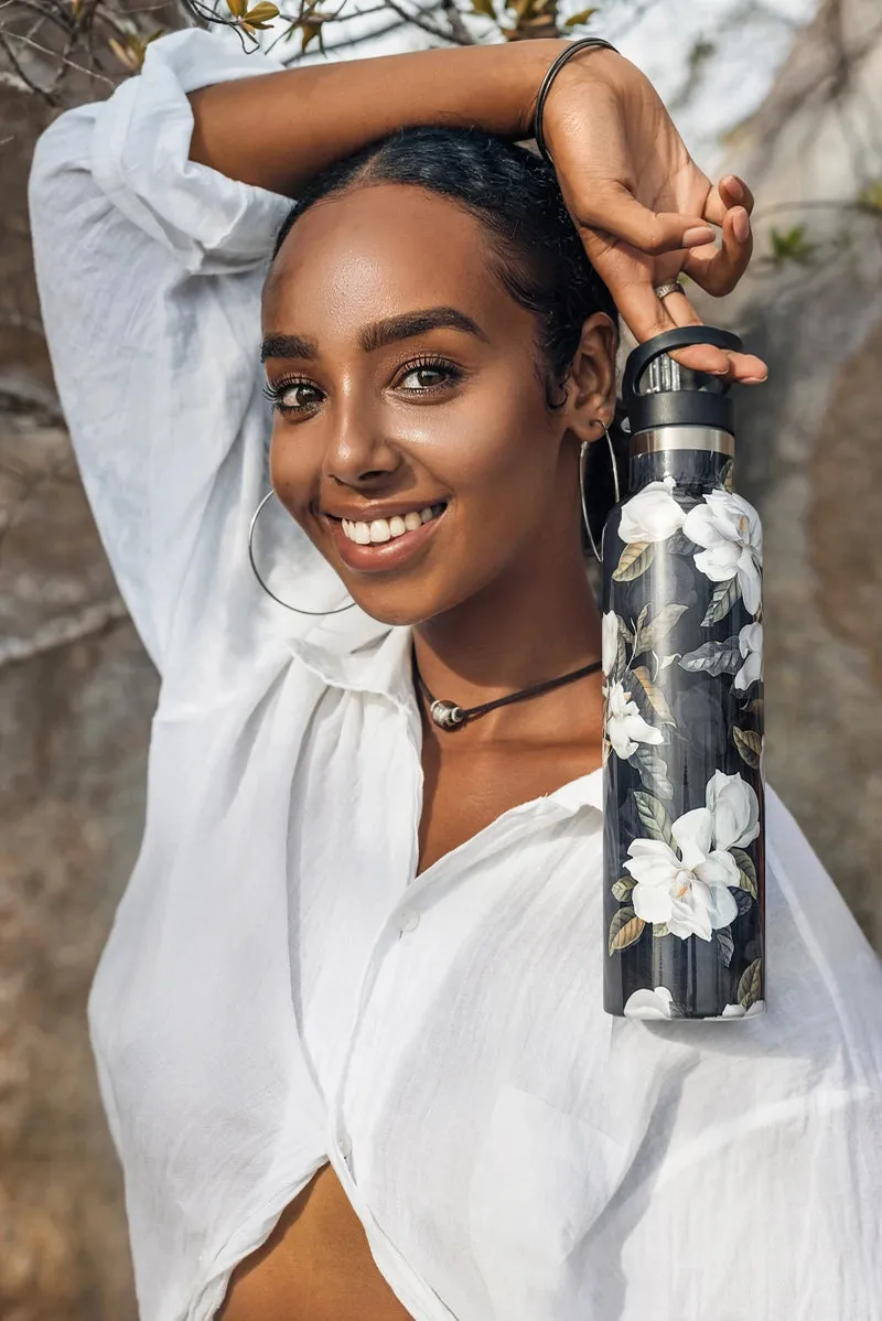 Magnolia | Dark Garden 25 oz Insulated Water Bottle