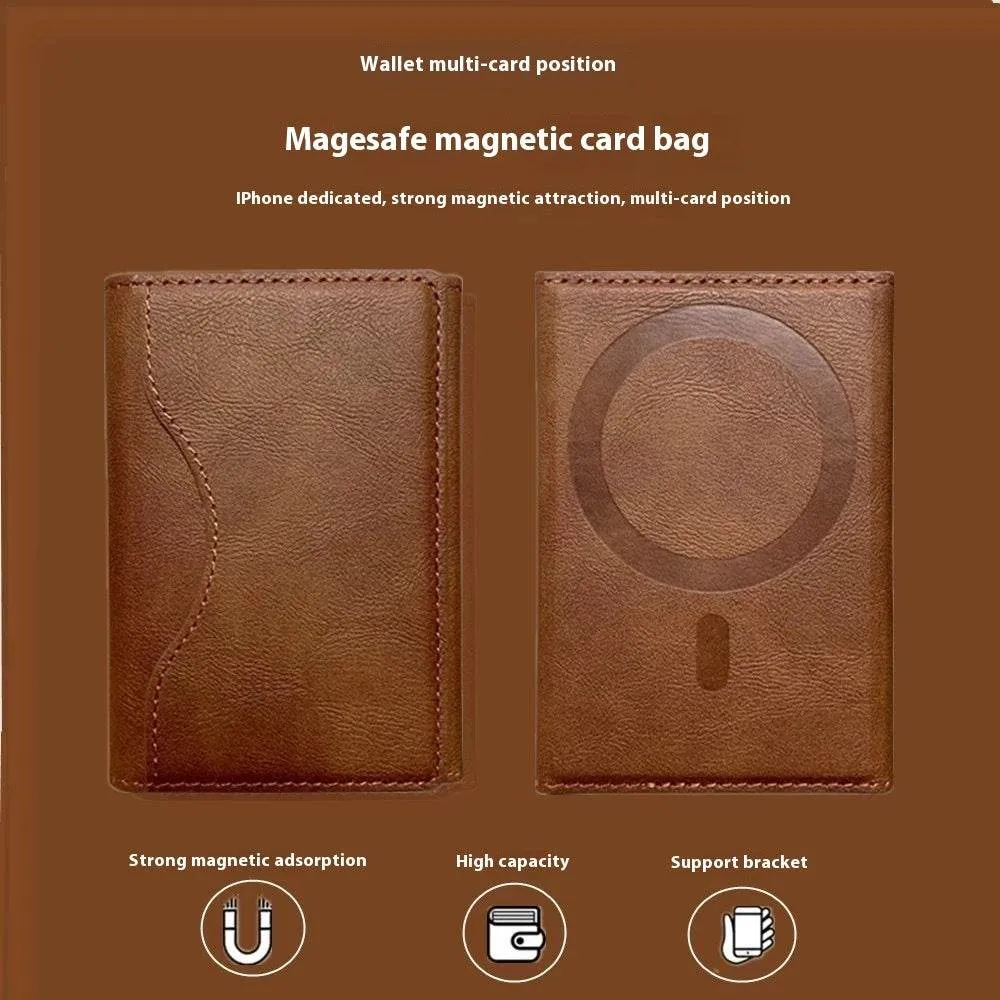 MagSafe Magnetic Card Holder Tri-fold Wallet Card Holder