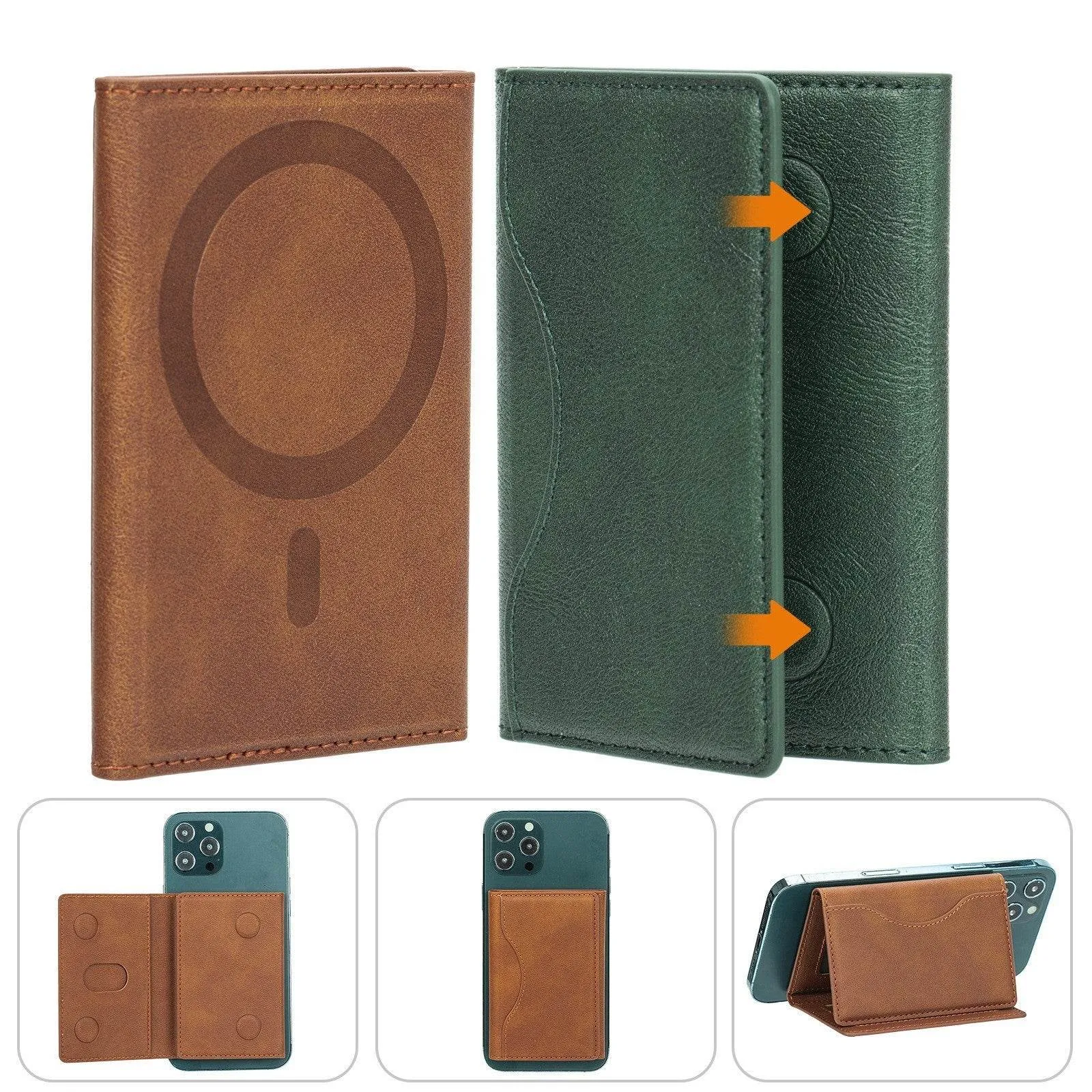 MagSafe Magnetic Card Holder Tri-fold Wallet Card Holder