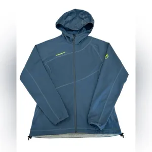 Mammut Womens Hoody Jacket Size M Blue Midweight Softshell Lemah Full Zip