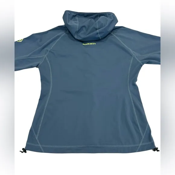 Mammut Womens Hoody Jacket Size M Blue Midweight Softshell Lemah Full Zip