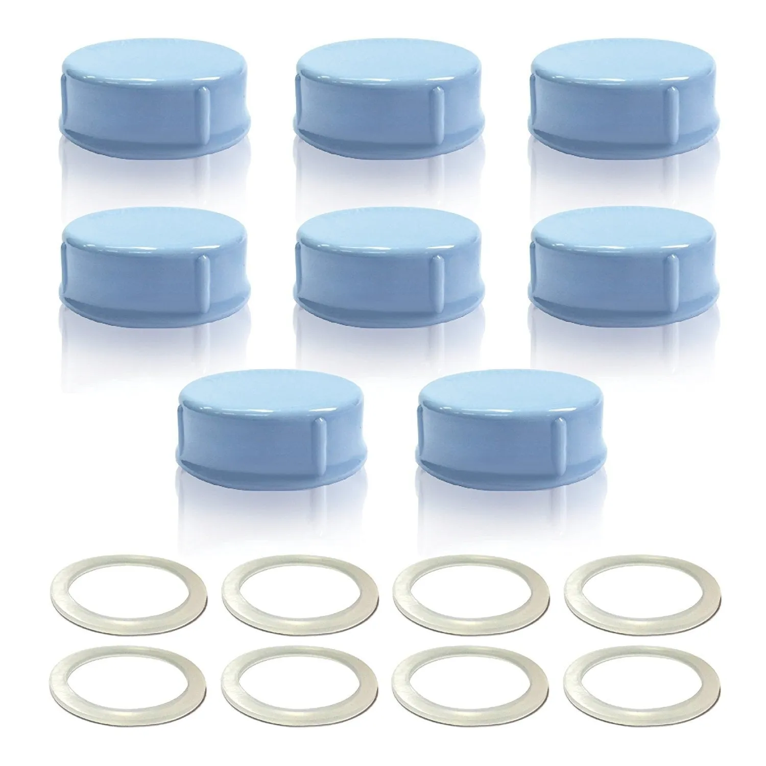 Maymom Solid Lids with Sealing Ring for Standard Sized Bottles; Bottles Lids/Fits Medela Bottles, Ameda, and Small Sized Nuk, Playtex, Gerber Bottles, Lifefactory Bottle (8pc/pk)